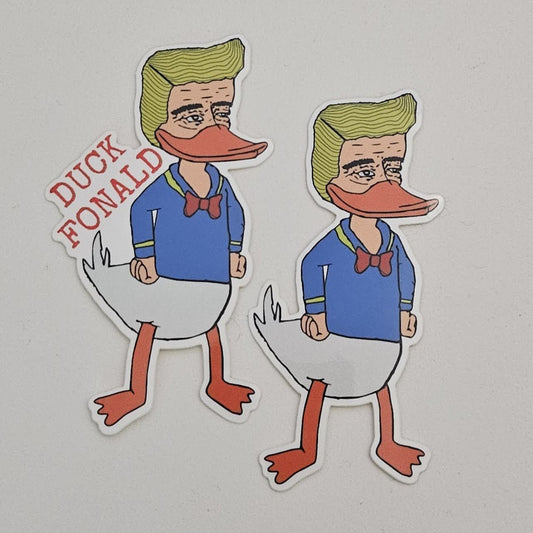 Duck Fonald Sticker 2 Pack - 3.5" x 1.7"