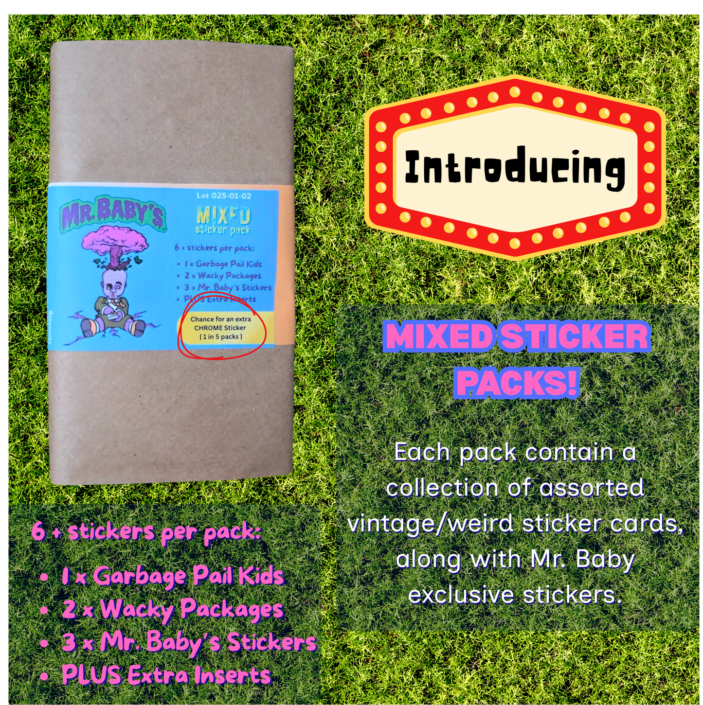 Mr. Baby's MIXED Sticker (re)pack - 7+ stickers!